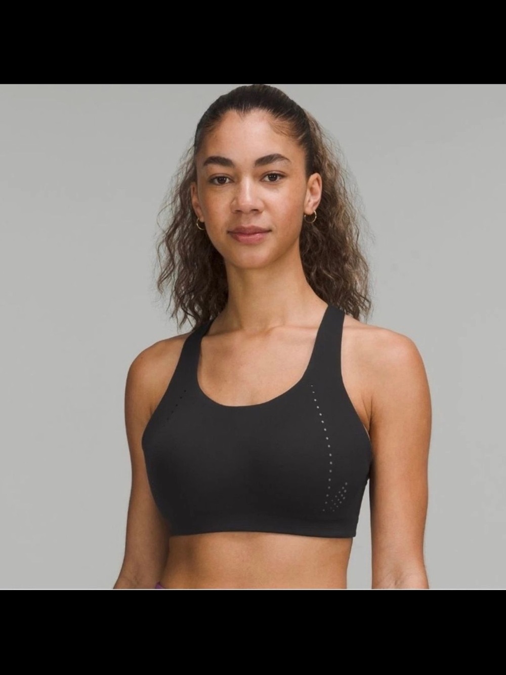 lululemon Airsupport Bra Black High-Support Seamless Sports Bra